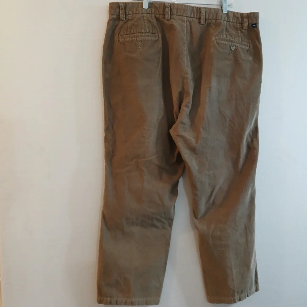 Dockers Men Corduroy Pants Sz 42x30 Brown Outdoor Flat Front Classic Fit